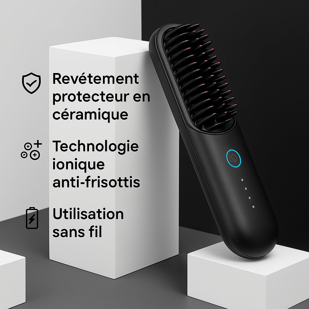 Brosse à cheveux 3 en 1 - Votre brushing parfait, sans effort, en moins de 5 minutes.