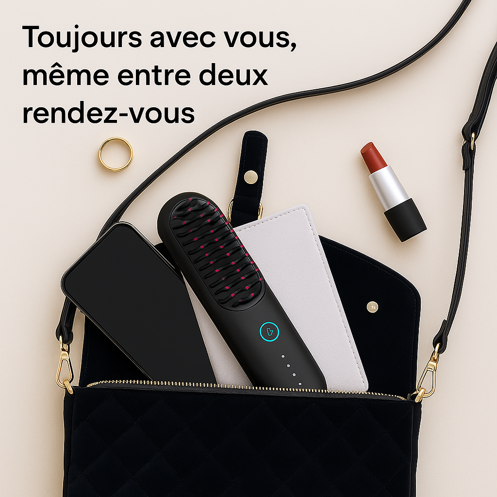 Brosse à cheveux 3 en 1 - Votre brushing parfait, sans effort, en moins de 5 minutes.