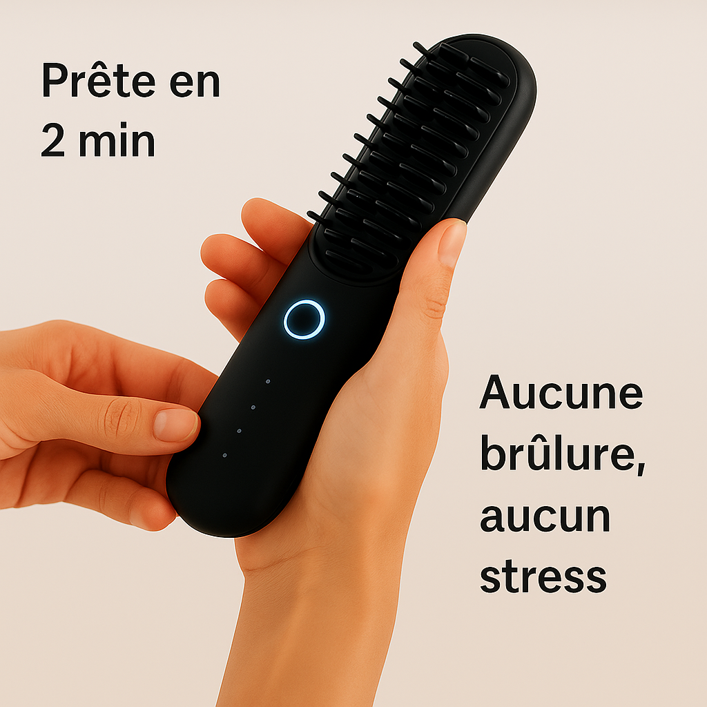 Brosse à cheveux 3 en 1 - Votre brushing parfait, sans effort, en moins de 5 minutes.