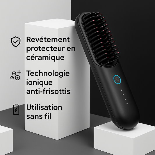 Brosse à cheveux 3 en 1 - Votre brushing parfait, sans effort, en moins de 5 minutes.